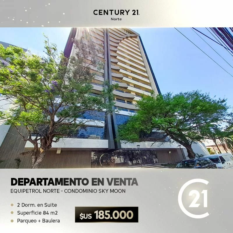 Departamento Sky Moon con vista a Equipetrol